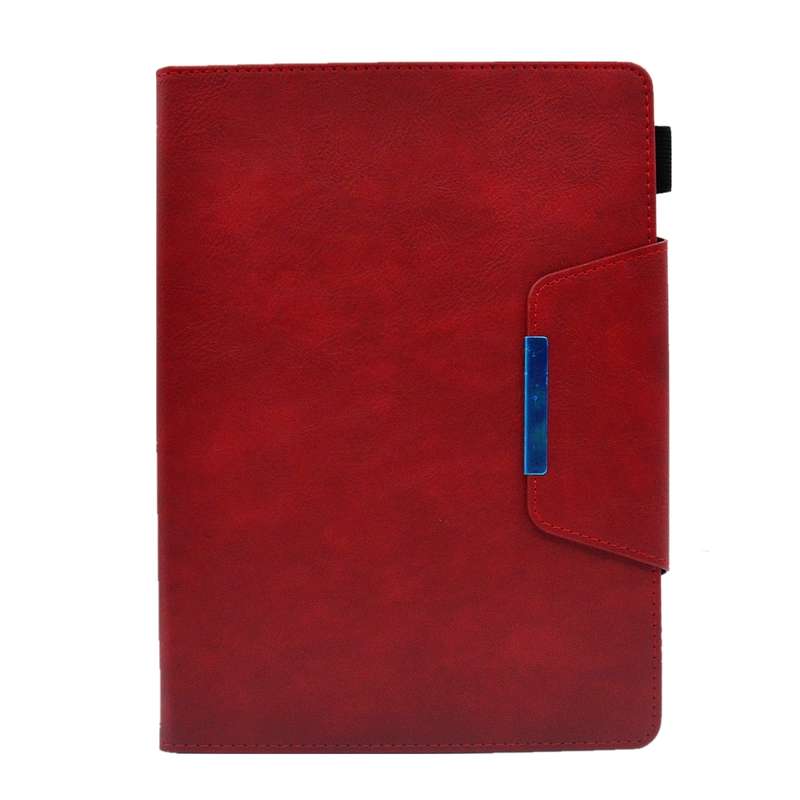 For iPad Pro 11 2024 Suede Cross Texture Magnetic Clasp Leather Smart Tablet Case(Red)