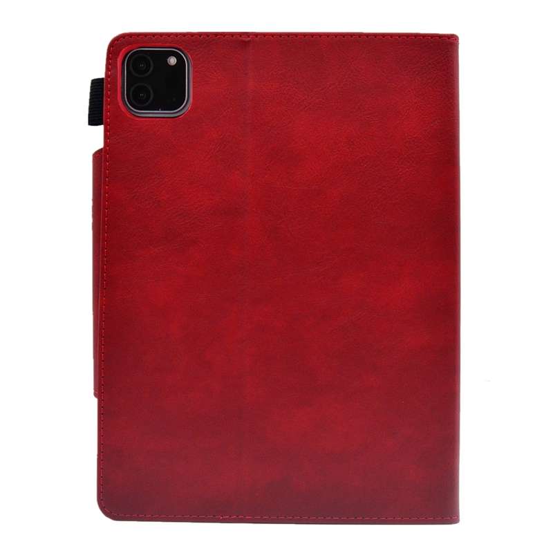 For iPad Pro 11 2024 Suede Cross Texture Magnetic Clasp Leather Smart Tablet Case(Red)