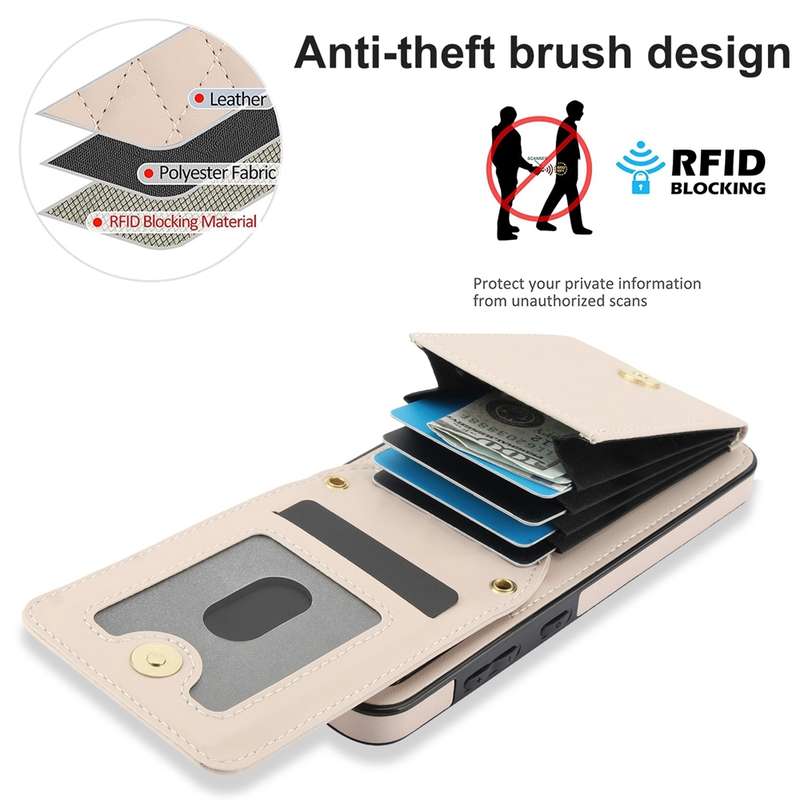 For Samsung Galaxy S24 5G YM015 Crossbody Rhombic Card Bag RFID Phone Case(White)