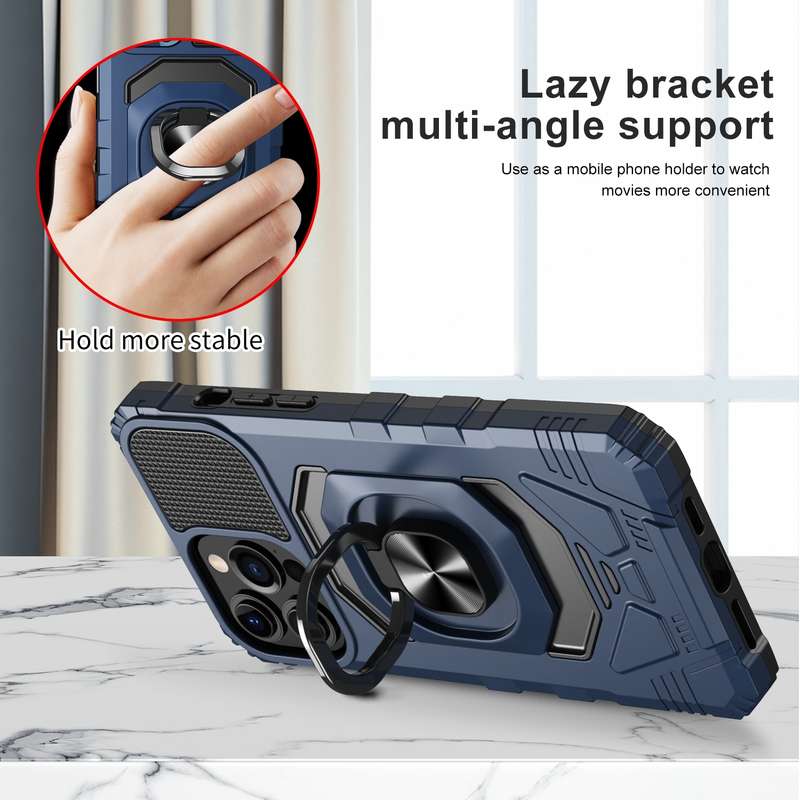 For iPhone 11 Pro Max Magnetic Ring Holder Phone Case(Blue)