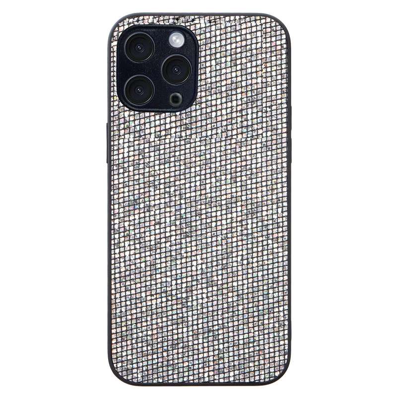 For iPhone 11 Pro Max Glitter Powder TPU Hybrid PC Phone Case(Silver)