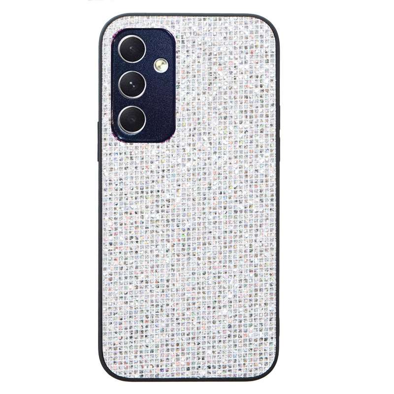 For Samsung Galaxy A25 5G Glitter Powder TPU Hybrid PC Phone Case(White)