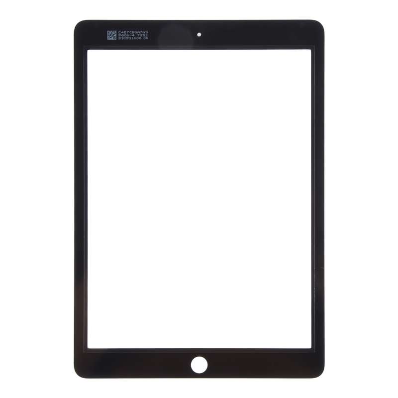 For iPad 6 / Air 2 Front Screen Outer Glass Lens with OCA Optically Clear Adhesive(Black)