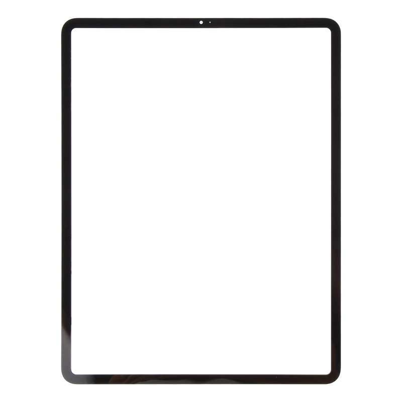 For iPad Pro 12.9 2018 2020 Front Screen Outer Glass Lens with OCA Optically Clear Adhesive(Black)
