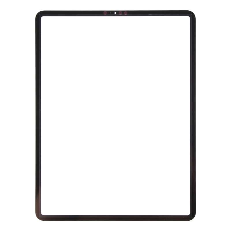 For iPad Pro 12.9 2018 2020 Front Screen Outer Glass Lens with OCA Optically Clear Adhesive(Black)