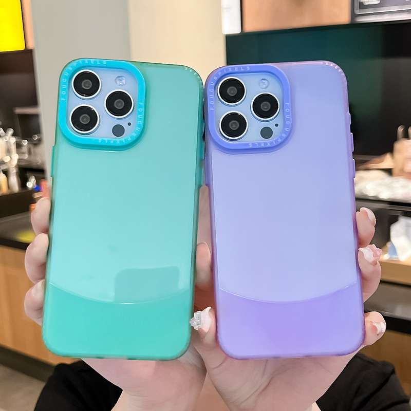 For iPhone 13 Pro Two-color High Transparency Skin Feel TPU Phone Case(Blue)