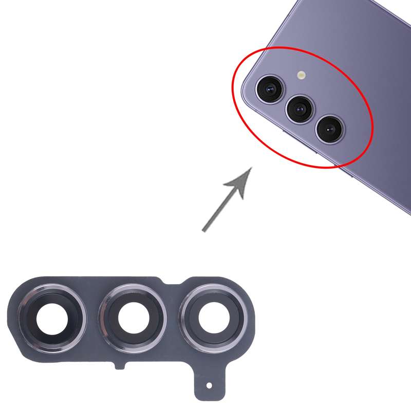 For Samsung Galaxy S24+ SM-S926B 10pcs Original Rear Camera Lens Cover(Silver)