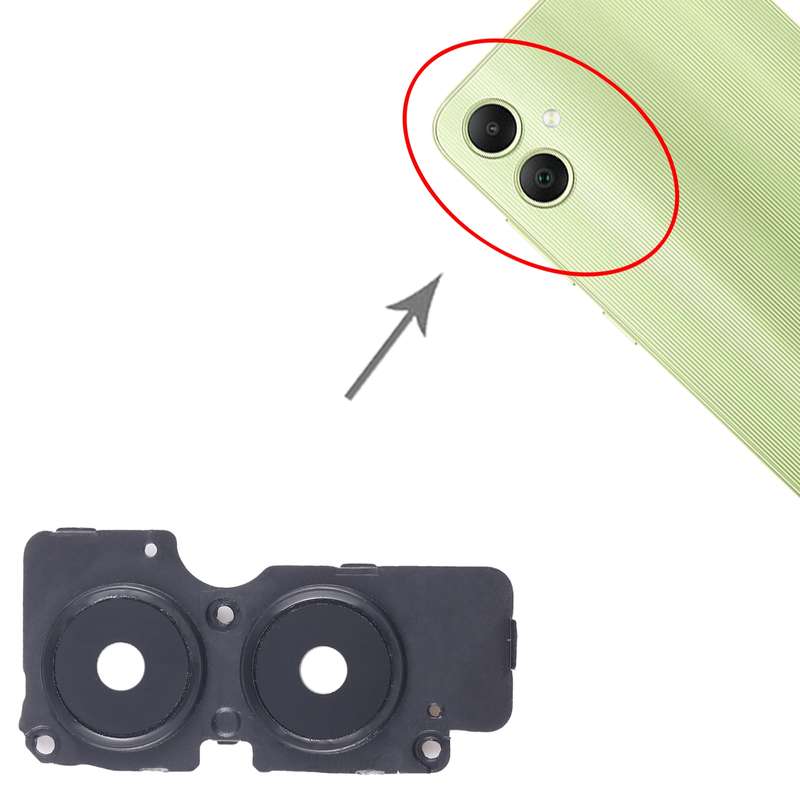 For Samsung Galaxy A05 SM-A055F 10pcs Original Rear Camera Lens Cover(Black)