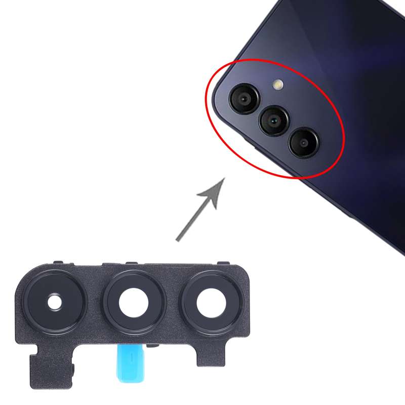 For Samsung Galaxy A15 4G SM-A155F 10pcs Original Rear Camera Lens Cover(Black)