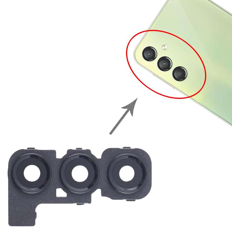 For Samsung Galaxy A24 4G SM-A245F 10pcs Original Rear Camera Lens Cover(Black)