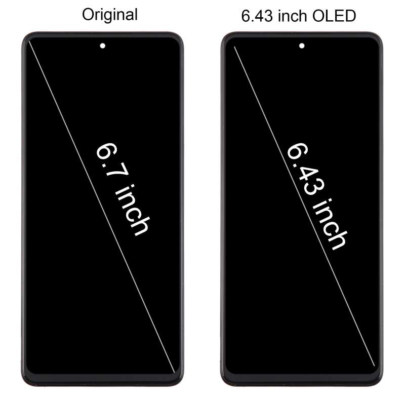 For Samsung Galaxy M53 SM-M536B 6.43inch OLED LCD Screen Digitizer Full Assembly with Frame