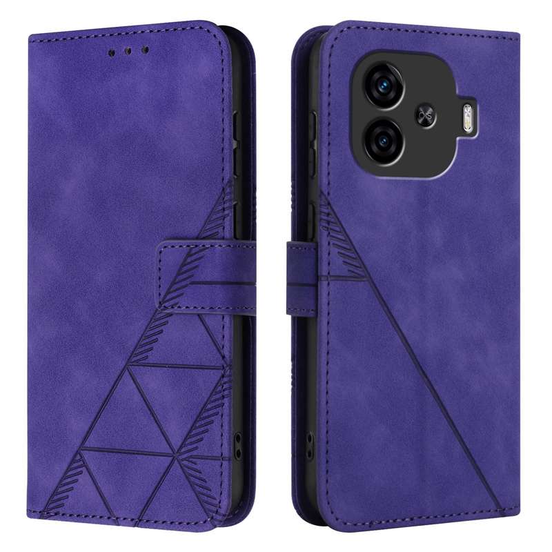 For vivo iQOO Z9 5G / iQOO Z9 Turbo 5G Crossbody 3D Embossed Flip Leather Phone Case(Purple)