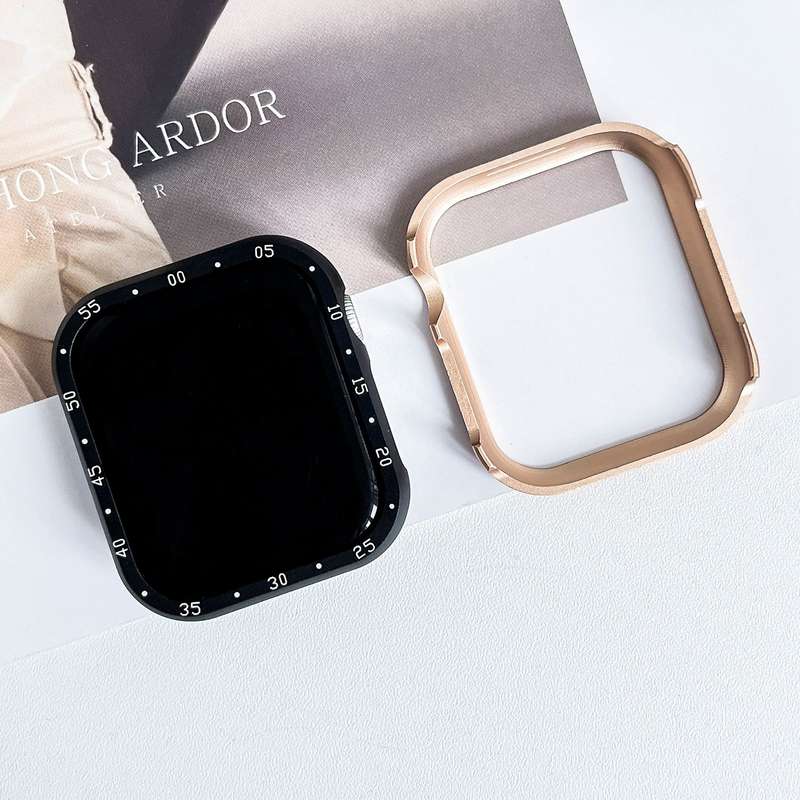 For Apple Watch Series 3 / 2 / 1 42mm Aluminum Alloy Watch Frame Case(Black)