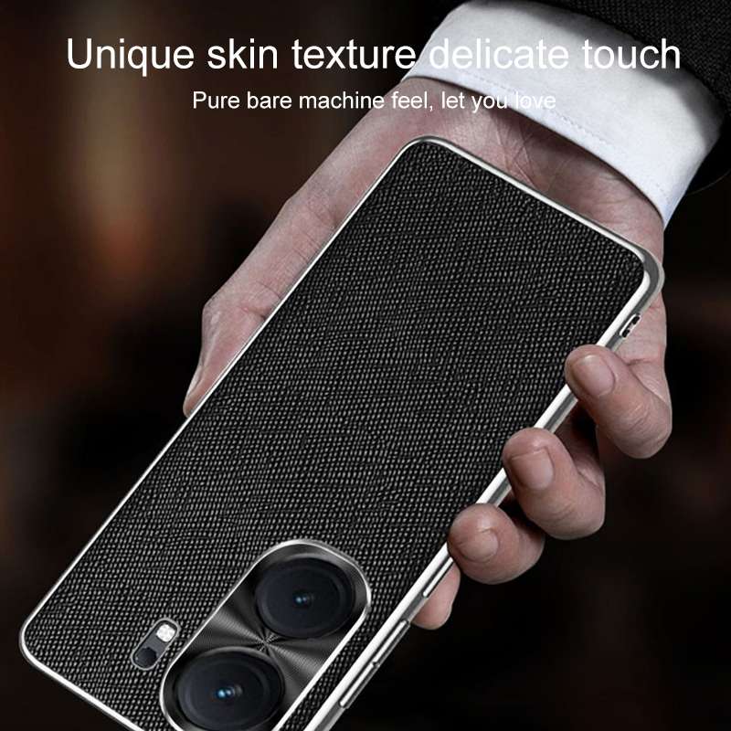 For vivo iQOO 12 Silver Edge Cross Texture PU Leather Phone Case(Black)