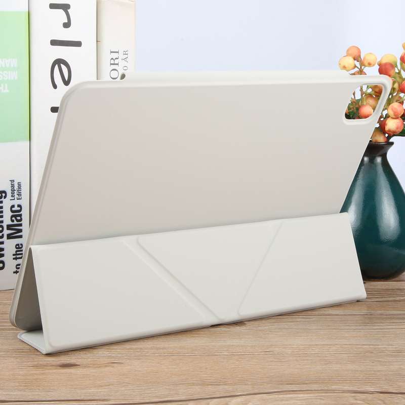 For iPad Air 2022 / 2020 10.9 Y-Shape Double-sided Clip Magnetic Smart Tablet Case(Light Grey)