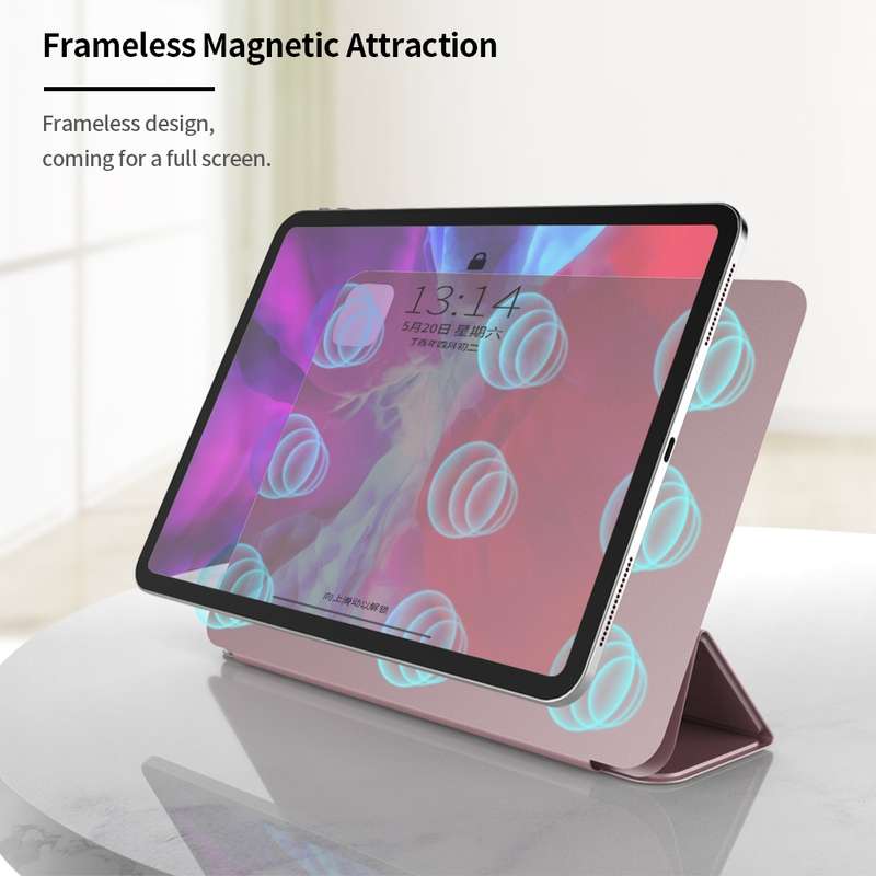 For iPad Air 11 2024 / 5 / 4 Ultra-thin Double-sided Clip Magnetic Smart Tablet Case(Sky Blue)