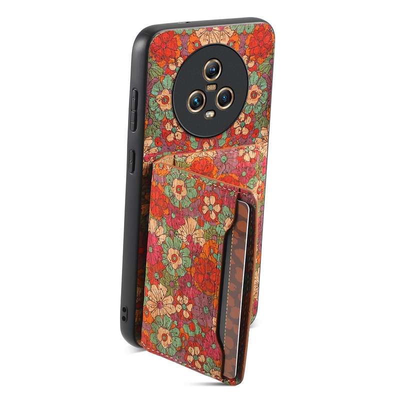 For Honor Magic5 Card Slot Holder Phone Case(Summer Red)