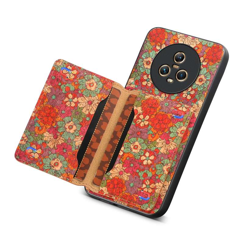 For Honor Magic5 Card Slot Holder Phone Case(Summer Red)