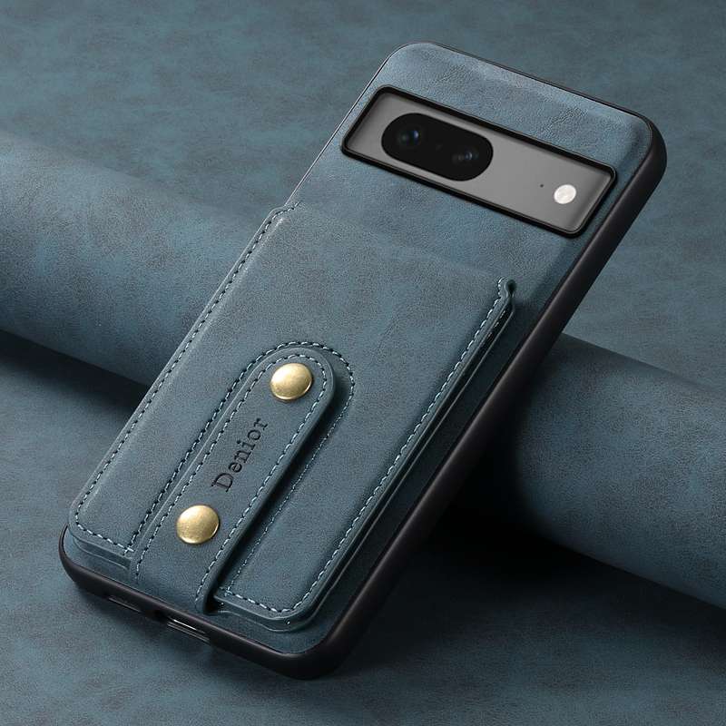 For Google Pixel 7 5G Denior D14 NK Retro Pattern MagSafe Magnetic Card Holder Leather Phone Ca