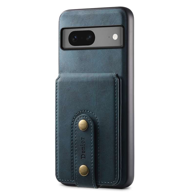 For Google Pixel 7 5G Denior D14 NK Retro Pattern MagSafe Magnetic Card Holder Leather Phone Ca