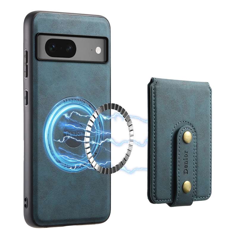 For Google Pixel 7 5G Denior D14 NK Retro Pattern MagSafe Magnetic Card Holder Leather Phone Ca