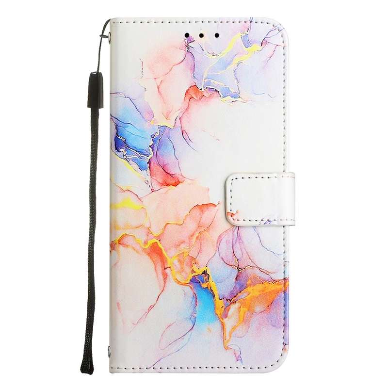 For itel P55+ PT003 Marble Pattern Flip Leather Phone Case(Galaxy Marble White)