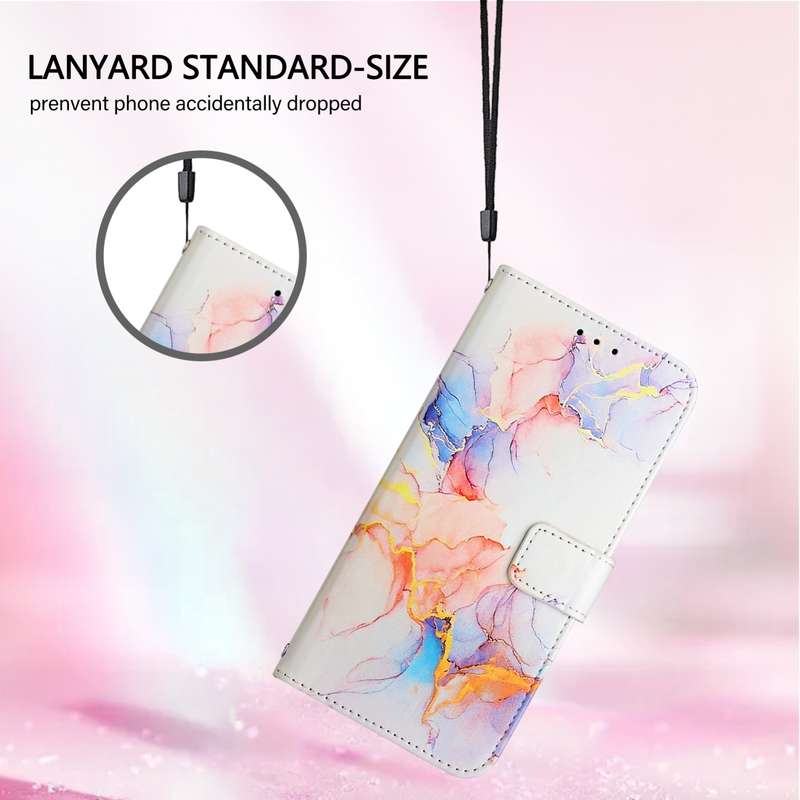 For itel P55+ PT003 Marble Pattern Flip Leather Phone Case(Galaxy Marble White)