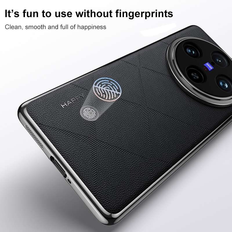 For vivo X100 Pro / X100s Pro Plain Leather PC Phone Case(Black)