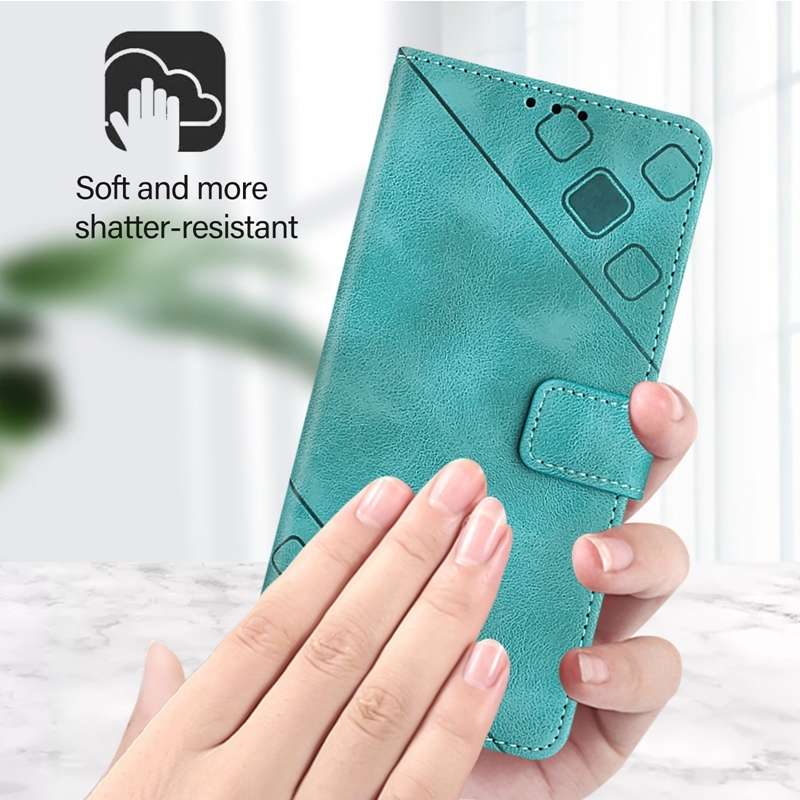 For Tecno Pova 6 Skin Feel Embossed Leather Phone Case(Green)