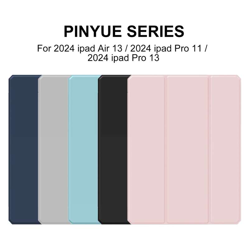 For iPad Air 11 2024 Mutural Pinyue Series Smart Leather Tablet Case(Black)