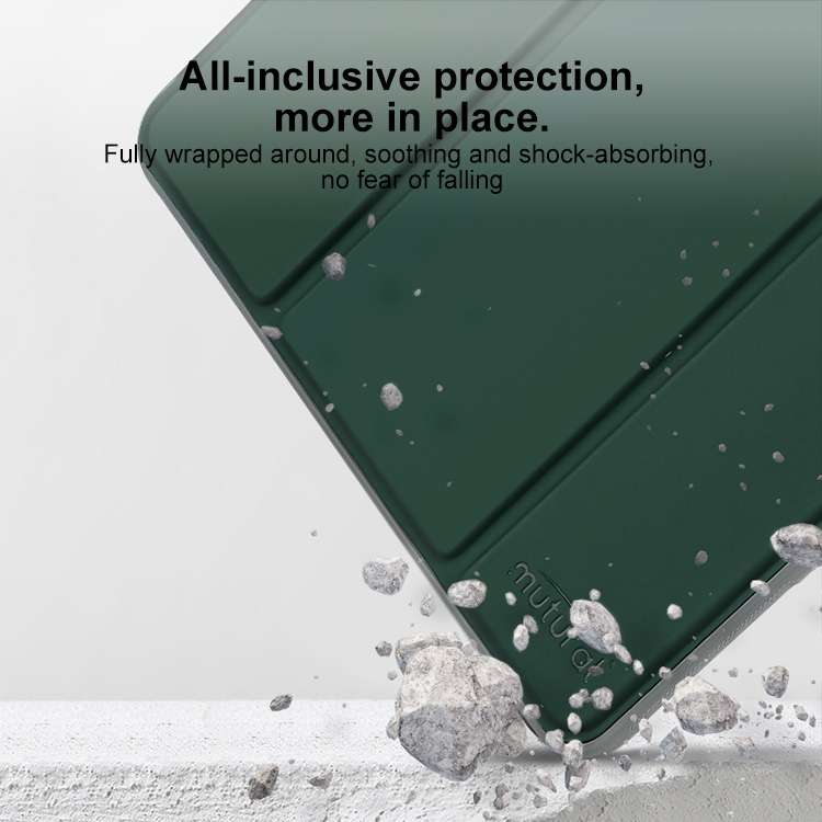 For iPad Air 11 2024 Mutural PC Hybrid TPU Leather Smart Tablet Case(Black)