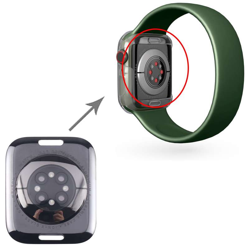 For Apple Watch Series 7 41mm GPS Glass Back Cover With Charging Module