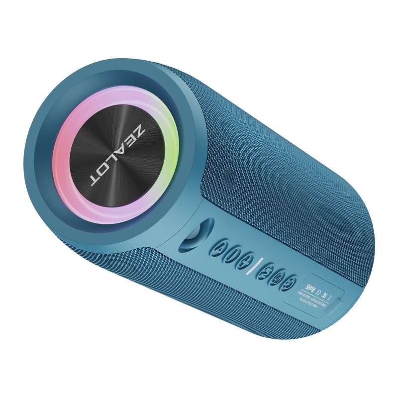 Zealot S51 Pro Shocking Bass Bluetooth Speaker with Colorful Light(Blue)