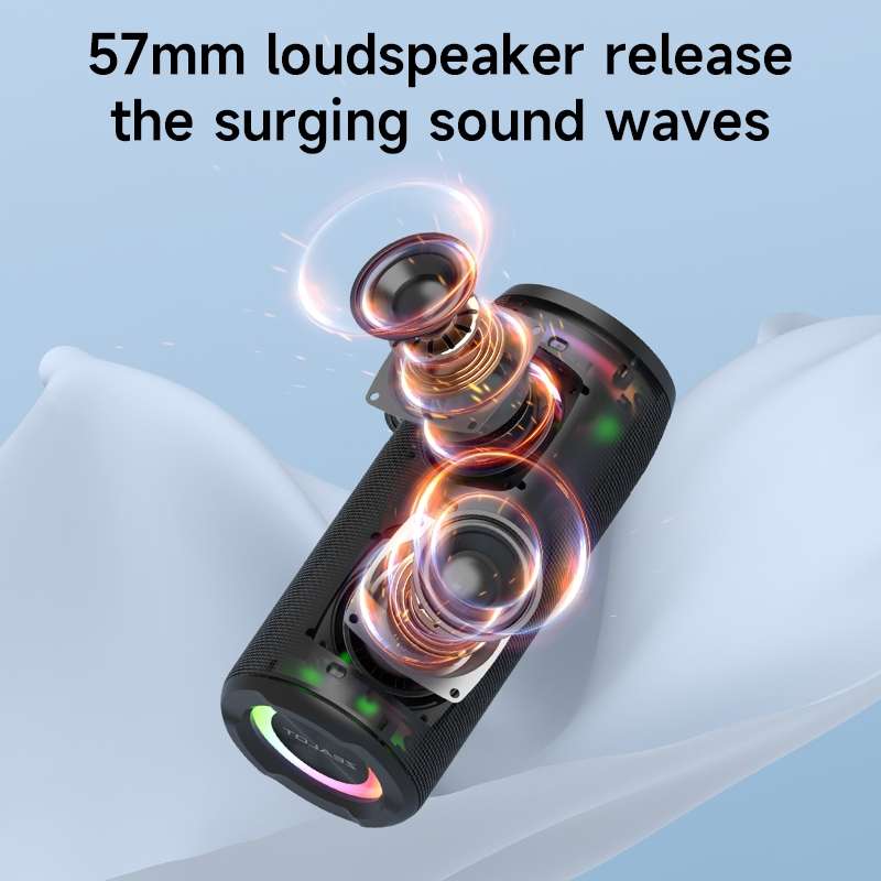 Zealot S51 Pro Shocking Bass Bluetooth Speaker with Colorful Light(Blue)