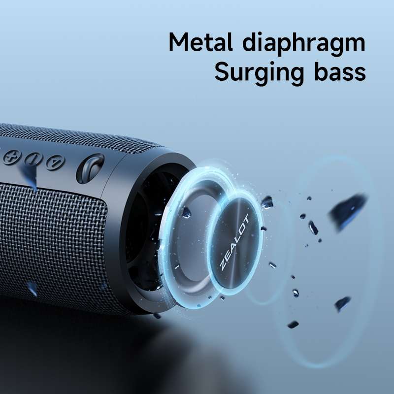 Zealot S51 Pro Shocking Bass Bluetooth Speaker with Colorful Light(Blue)