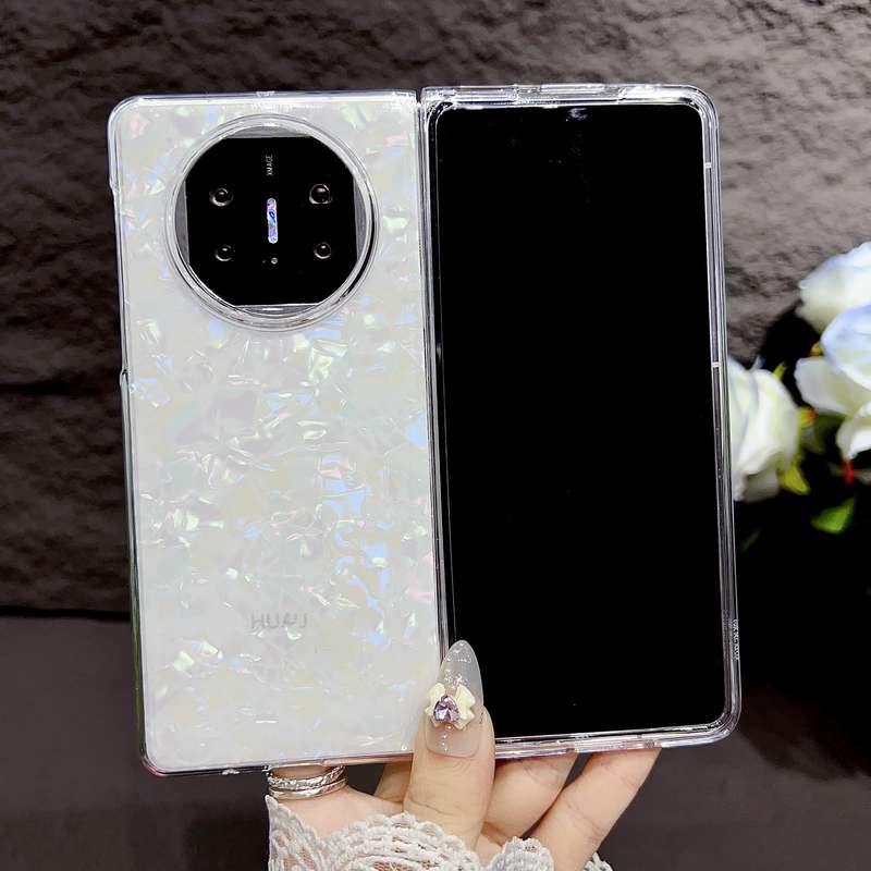 For Huawei Mate X3 / X5 Pearlescent Shell Texture Phone Case(Beige)