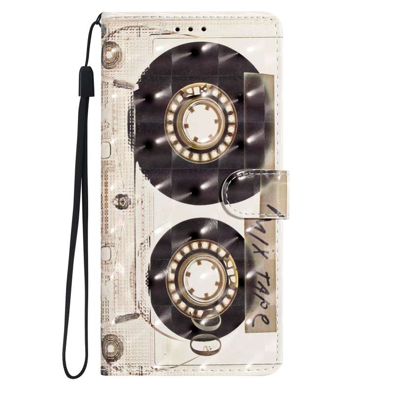 For Motorola Moto G34 3D Pattern Leather Phone Case(Tape)