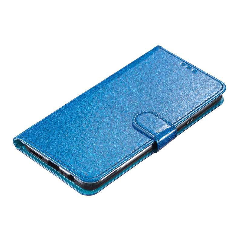 For iPhone 16 Pro Glitter Powder Flip Leather Phone Case(Blue)