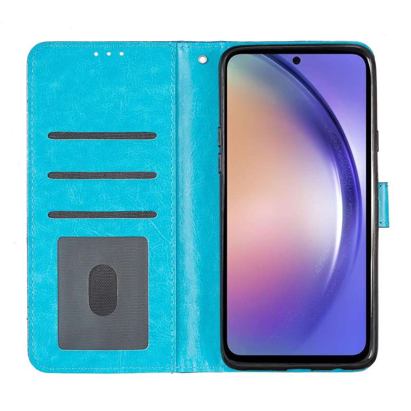 For Google Pixel 8A Glitter Powder Flip Leather Phone Case(Blue)