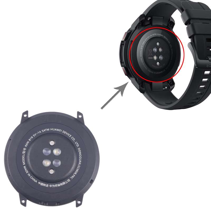For Huawei Watch GS Pro 48mm Original Back Cover Full Assembly(Black)
