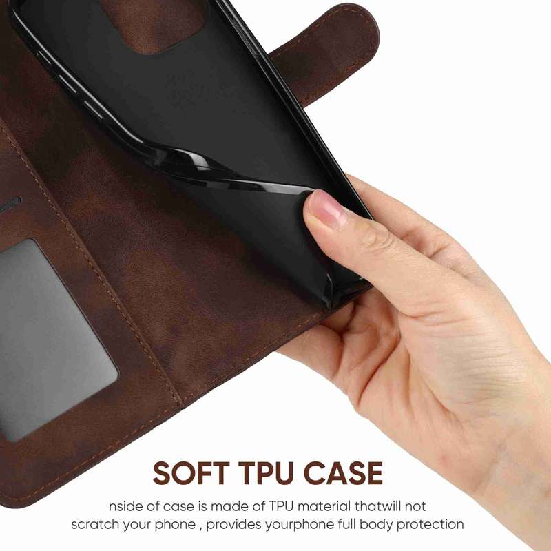 For Huawei P30 Skin Feel Geometric Lines Leather Phone Case(Brown)