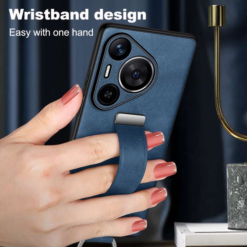 For Huawei Pura 70 Ultra SULADA PC + Leather Texture Skin Feel Shockproof Phone Case(Black)