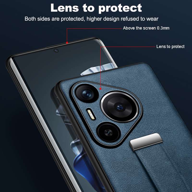 For Huawei Pura 70 Ultra SULADA PC + Leather Texture Skin Feel Shockproof Phone Case(Black)