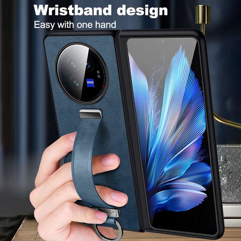 For vivo X Fold3 SULADA PC + Leather Texture Skin Feel Shockproof Phone Case(Red)
