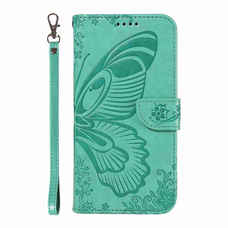 For Xiaomi Redmi Note 12 Turbo / Poco F5 Swallowtail Butterfly Embossed Leather Phone Case(Gree