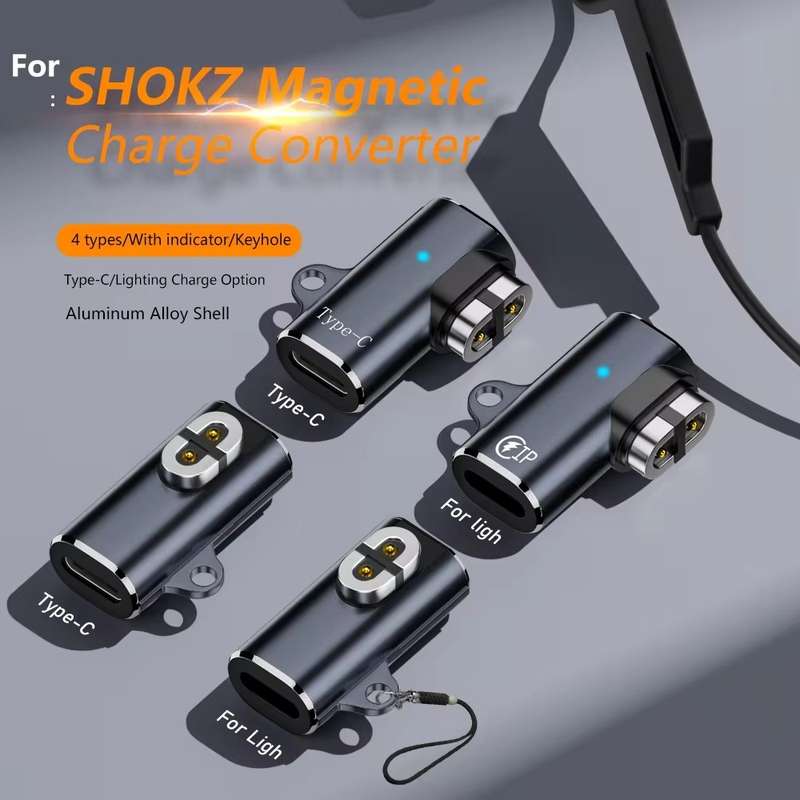 For Shokz Bone Conduction Bluetooth Earphone Charging Conversion Adapter, Interface:8 Pin Side