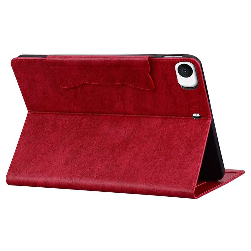 For iPad mini 5 / 4 / 3 / 2 / 1 Cat Buckle Leather Smart Tablet Case(Red)