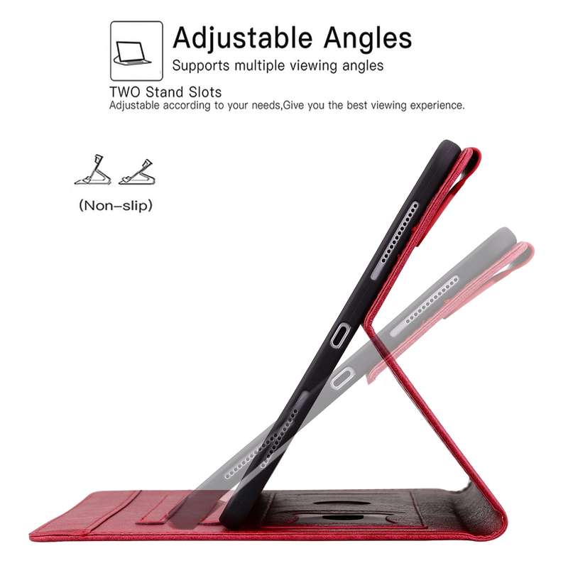For iPad mini 5 / 4 / 3 / 2 / 1 Cat Buckle Leather Smart Tablet Case(Red)