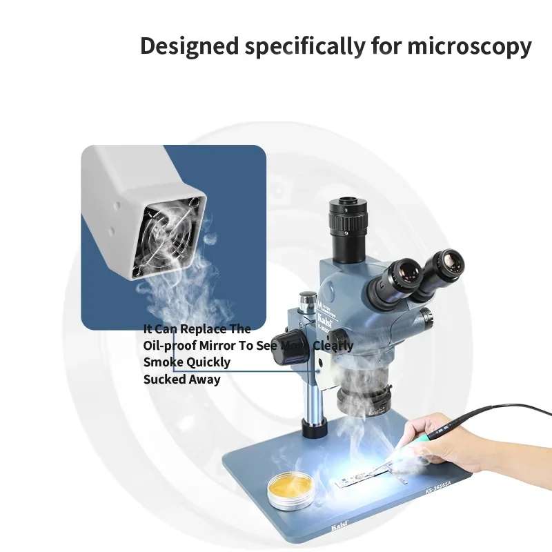 Kaisi MaT Adjustable Angles Smoke Exhaust Fan Suitable for 6565 / 7045 / 7050 Series Microscopes