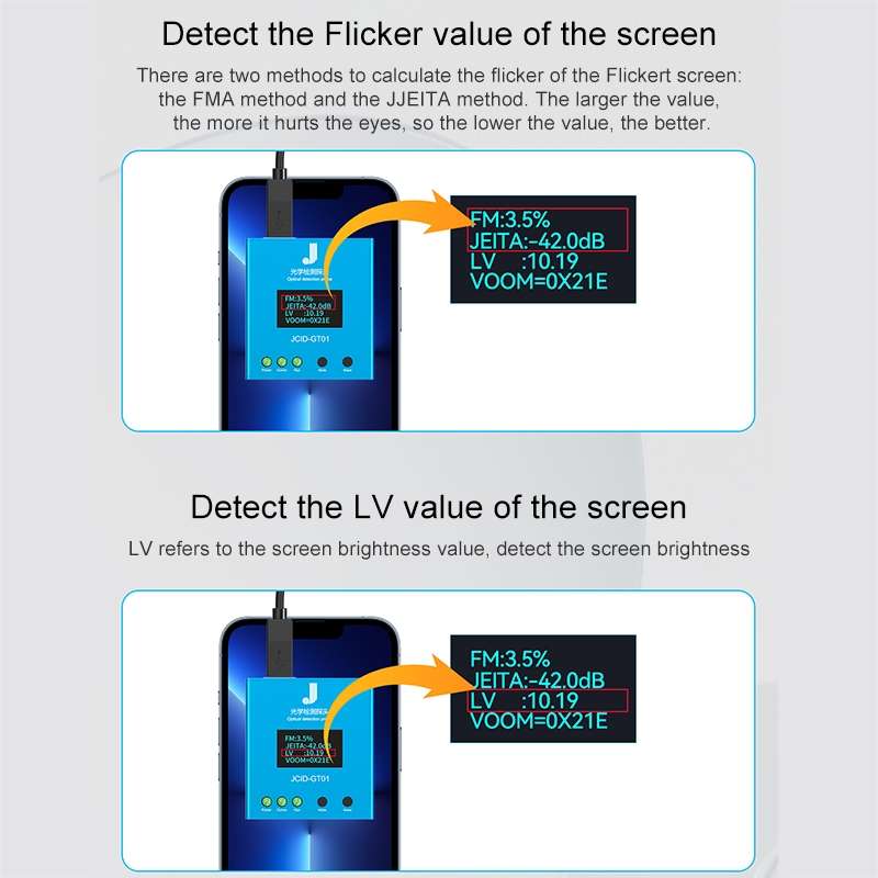 JCID GT01 Optical Detection Probe for Screen Flicker / LV Values Detection